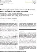 Cover page: Phosphate supply explains variation in nucleic acid allocation but not C : P stoichiometry in the western North Atlantic