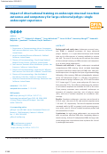 Cover page: Impact of observational training on endoscopic mucosal resection outcomes and competency for large colorectal polyps: single endoscopist experience