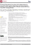 Cover page: Escalated (Dependent) Oxycodone Self-Administration Is Associated with Cognitive Impairment and Transcriptional Evidence of Neurodegeneration in Human Immunodeficiency Virus (HIV) Transgenic Rats