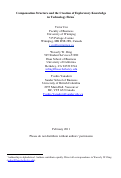 Cover page: Compensation Structure and the Creation of Exploratory Knowledge in Technology Firms