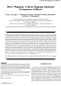 Cover page: More “mapping” in brain mapping: Statistical comparison of effects