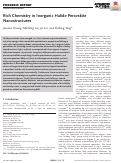Cover page: Rich Chemistry in Inorganic Halide Perovskite Nanostructures