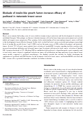 Cover page: Blockade of insulin-like growth factors increases efficacy of paclitaxel in metastatic breast cancer