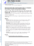 Cover page: High oleic/stearic fatty-acid desaturation index in cord plasma from infants of mothers with gestational diabetes