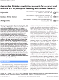 Cover page: Augmented Hebbian reweighting accounts for accuracy and induced bias in perceptual learning with reverse feedback