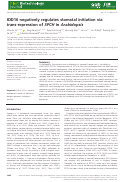Cover page: IDD16 negatively regulates stomatal initiation via trans‐repression of SPCH in Arabidopsis