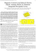 Cover page: Magnetic-Current-Loop-Induced Electric Dipole Antenna Based on Substrate Integrated Waveguide Cavity