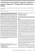 Cover page: A Dual-Modality Linker Enables Site-Specific Conjugation of Antibody Fragments for 18F-Immuno-PET and Fluorescence Imaging