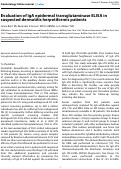 Cover page: Evaluation of IgA epidermal transglutaminase ELISA in suspected dermatitis herpetiformis patients