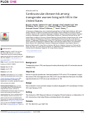 Cover page: Cardiovascular disease risk among transgender women living with HIV in the United States