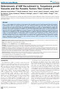 Cover page: Determinants of GBP Recruitment to Toxoplasma gondii Vacuoles and the Parasitic Factors That Control It