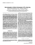 Cover page: Micromanipulation of mitotic chromosomes in PTK2 cells using laser-induced optical forces (“optical tweezers”)