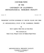 Cover page: Prehistoric Hunter-gatherers of Shelter Island, New York: an Archaeological Study of the Mashomack Preserve