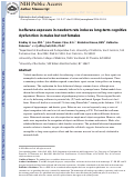 Cover page: Isoflurane exposure in newborn rats induces long-term cognitive dysfunction in males but not females