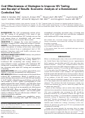 Cover page: Cost-Effectiveness of Strategies to Improve HIV Testing and Receipt of Results: Economic Analysis of a Randomized Controlled Trial