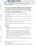 Cover page: Assessing the association of epigenetic age acceleration with osteoarthritis in the Multicenter Osteoarthritis Study (MOST).