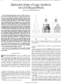 Cover page: Optimality study of logic synthesis for LUT-based FPGAs