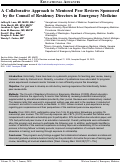 Cover page: A Collaborative Approach to Mentored Peer Reviews Sponsored by the Council of Residency Directors in Emergency Medicine