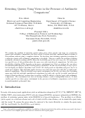 Cover page: Rewriting queries using views in the presence of arithmetic comparisons