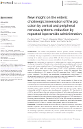 Cover page: New insight on the enteric cholinergic innervation of the pig colon by central and peripheral nervous systems: reduction by repeated loperamide administration.