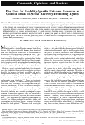 Cover page: The Case for Modality-Specific Outcome Measures in Clinical Trials of Stroke Recovery-Promoting Agents