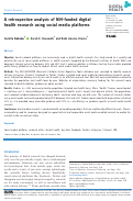 Cover page: A retrospective analysis of NIH-funded digital health research using social media platforms