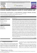 Cover page: Accurate simplified dynamic model of a metal hydride tank