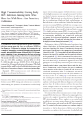 Cover page: High Transmissibility During Early HIV Infection Among Men Who Have Sex With Men—San Francisco, California