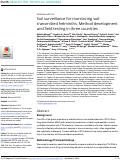 Cover page: Soil surveillance for monitoring soil-transmitted helminths: Method development and field testing in three countries.