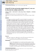 Cover page: A large QTL for fear and anxiety mapped using an F2 cross can be dissected into multiple smaller QTLs