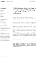 Cover page: Racial/ethnic and gender disparity in the severity of NAFLD among people with diabetes or prediabetes