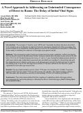 Cover page: A Novel Approach to Addressing an Unintended Consequence of Direct to Room: The Delay of Initial Vital Signs