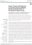 Cover page: Spatio-Temporal Distribution of Juvenile Oceanic Whitetip Shark Incidental Catch in the Western Indian Ocean