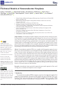 Cover page: Preclinical Models of Neuroendocrine Neoplasia.