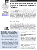 Cover page: State and Federal Approach to Control of Nonpoint Sources of Pollution