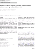 Cover page: Frontally mediated inhibitory processing and white matter microstructure: age and alcoholism effects