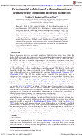 Cover page: Experimental validation of a three-dimensional reduced-order continuum model of phonation