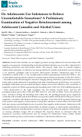 Cover page: Neurocognitive Correlates of Adolescent Cannabis Use: an Overview of Neural Activation Patterns in Task-Based Functional MRI Studies