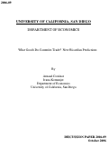 Cover page: What Goods Do Countries Trade?  New Ricardian Predictions