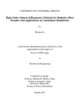 Cover page: High-Order Spherical Harmonics Methods for Radiative Heat Transfer and Applications in Combustion Simulations