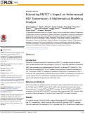 Cover page: Estimating PMTCT's Impact on Heterosexual HIV Transmission: A Mathematical Modeling Analysis