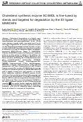 Cover page: Cholesterol synthesis enzyme SC4MOL is fine-tuned by sterols and targeted for degradation by the E3 ligase MARCHF6.