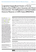 Cover page: Longitudinal Imaging-Based Clusters in Former Smokers of the COPD Cohort Associate with Clinical Characteristics: The SubPopulations and Intermediate Outcome Measures in COPD Study (SPIROMICS)