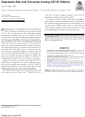 Cover page: Depression Risk and Outcomes Among ASCVD Patients