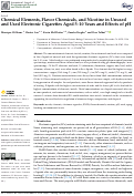 Cover page: Chemical Elements, Flavor Chemicals, and Nicotine in Unused and Used Electronic Cigarettes Aged 5–10 Years and Effects of pH