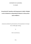 Cover page: Group benefit, nepotism and intragenomic conflict: multiple levels of selection on reproductive behavior in Honey Bees (Apis mellifera).