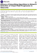 Cover page: Efficacy of Smoothing Algorithms to Enhance Detection of Visual Field Progression in Glaucoma.