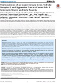 Cover page: Polymorphisms of an innate immune gene, toll-like receptor 4, and aggressive prostate cancer risk: a systematic review and meta-analysis.