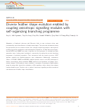 Cover page: Diverse feather shape evolution enabled by coupling anisotropic signalling modules with self-organizing branching programme