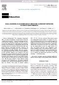 Cover page: Dual Learning in an Emergency Medicine Clerkship Improves Student Performance